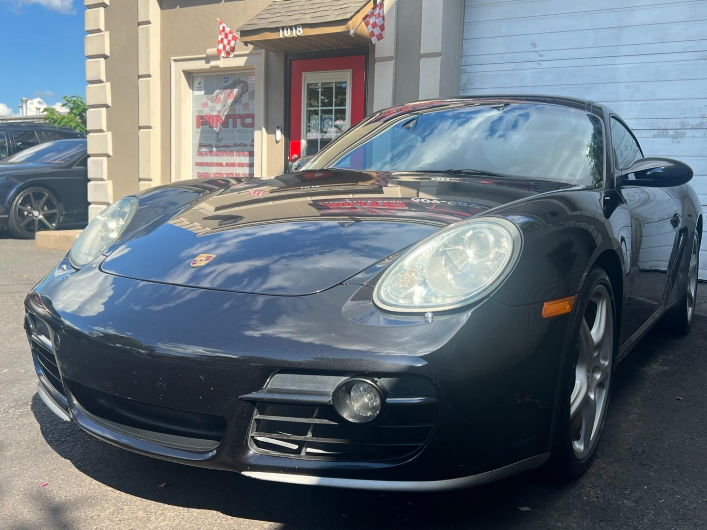 2006 BLACK /Black Leather Porsche Cayman s (WP0AB29846U) with an 3.4L H6 DOHC 24V engine, located at 1018 Brunswick Ave, Trenton, NJ, 08638, (609) 989-0900, 40.240086, -74.748085 - Photo#0